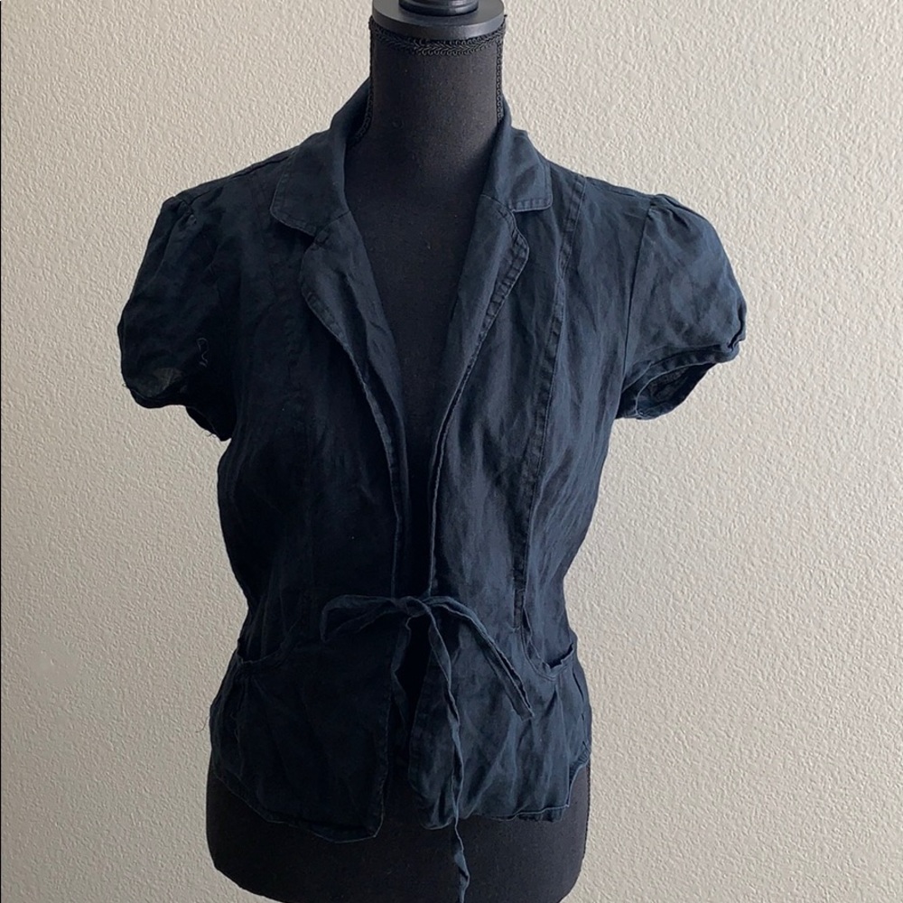 Linen black summer jacket. Willi Smith. M